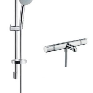 Hansgrohe 27747000 Croma 100 Vario Ecosmart 65 Cm + Ecostat Comfort Nordic Amme-/Suihkusetti