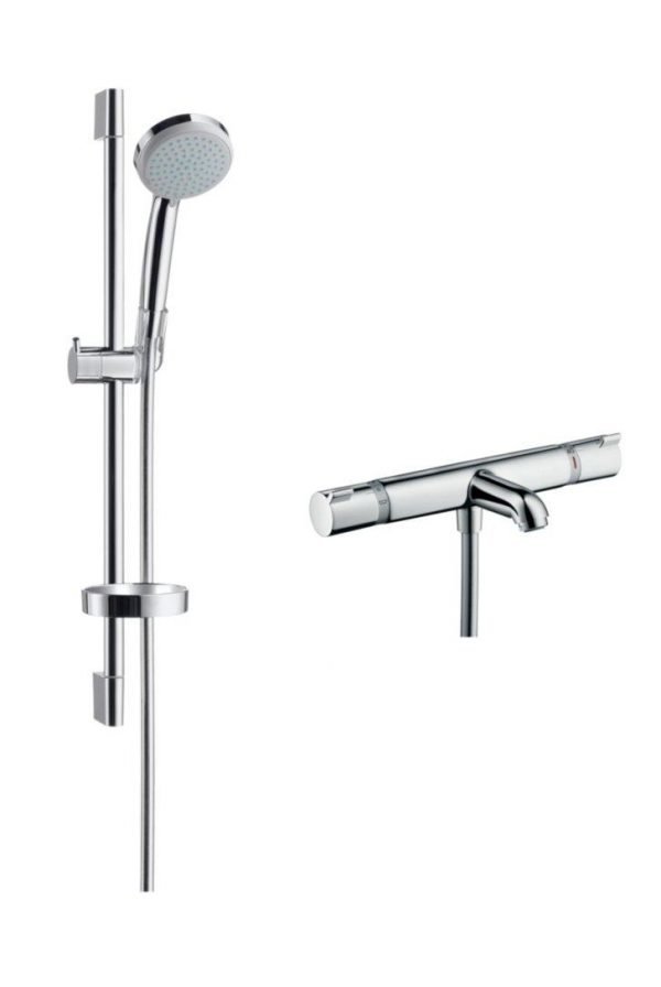 Hansgrohe 27747000 Croma 100 Vario Ecosmart 65 Cm + Ecostat Comfort Nordic Amme-/Suihkusetti