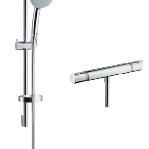 Hansgrohe 27748000 Croma 100 Vario Ecosmart 65 Cm + Ecostat Comfort Nordic Suihkusetti