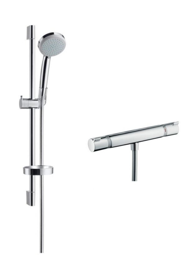 Hansgrohe 27748000 Croma 100 Vario Ecosmart 65 Cm + Ecostat Comfort Nordic Suihkusetti