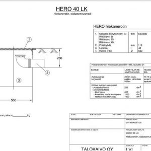 Hiekanerotin Hero 40 LK kiinteä kansisto