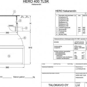 Hiekanerotin Hero 400/315 teleskooppisella kansistolla