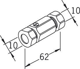 Kuulasulkuventtiili Oras 281081/2 10x10 kromi pari