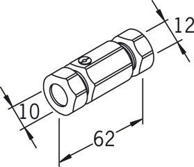 Kuulasulkuventtiili Oras 281087/2 10X12 kromi pari