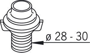 Läpivientikappale Oras 126753-11 Ø 28-30 mm valkoinen