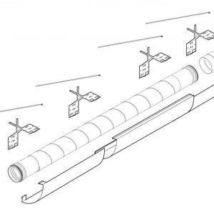 Teleskooppinen putkisarja Pax Ventilation system kit 1100-1790 mm