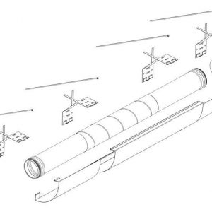 Teleskooppinen putkisarja Pax Ventilation system kit 500-1190 mm