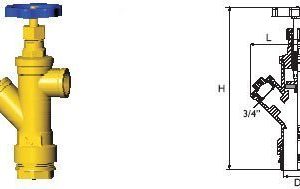 Vesimittariventtiili kierreliitin Hela 305 3/4X32