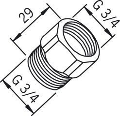 Yksisuuntaventtiili Oras 105302 G3/4xG3/4 kromi